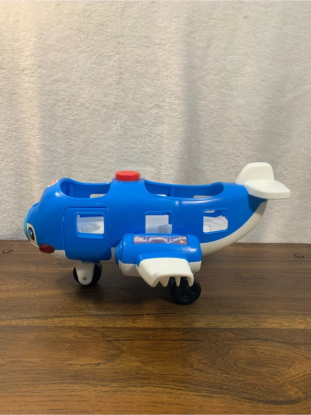 Fisher-Price Little People Blue and White Play Airplane with Friendly Face